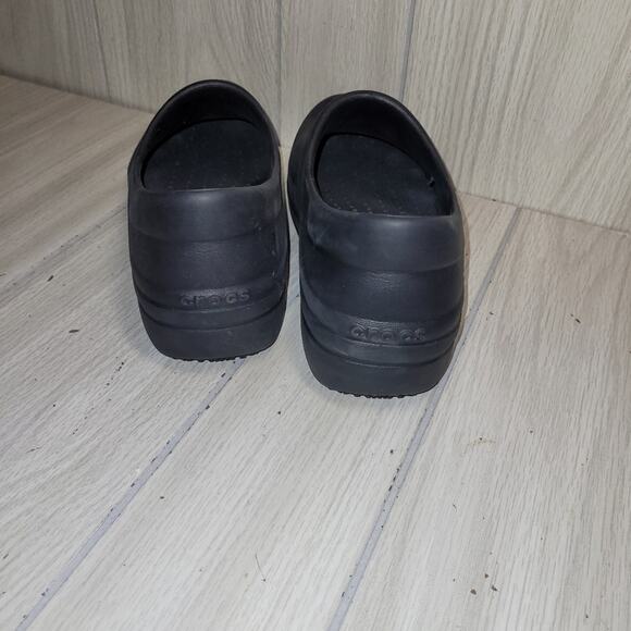 Crocs Women's Neria Pro II Slip Resistant Clogs Black Comfort Work Shoes 8 - Picture 3 of 9